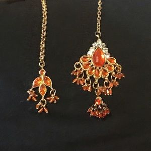 Tikka set with amber stones